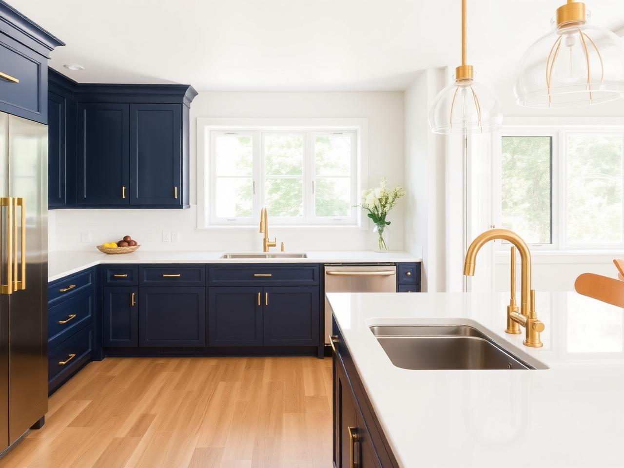 Kitchen Cabinet Transformation — after painting