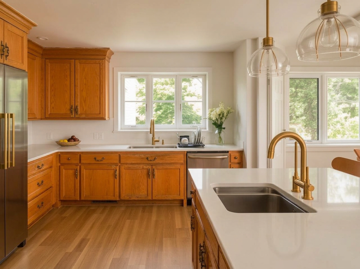 Kitchen Cabinet Transformation — before painting