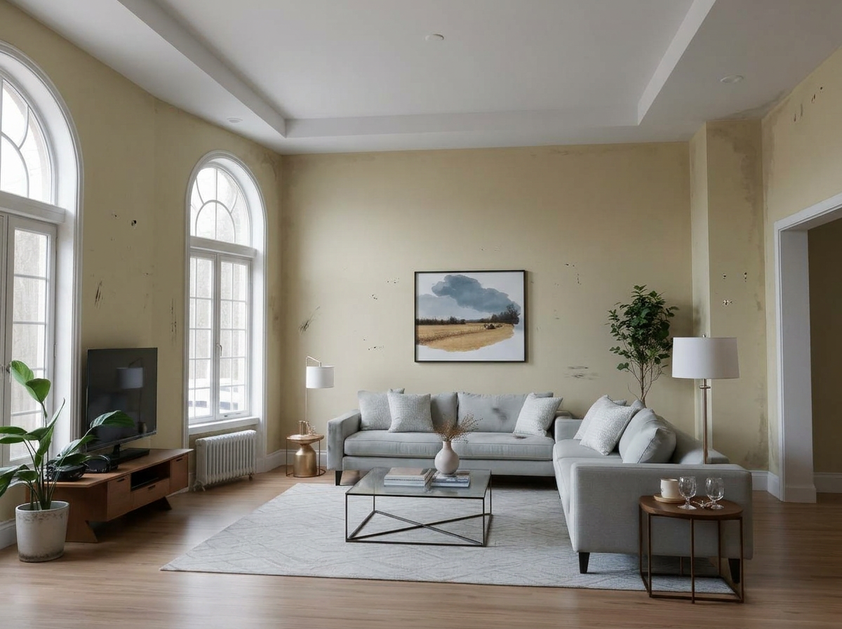 Living Room Transformation — before painting